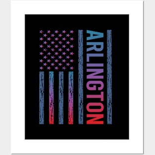 Blue Red Flag - Arlington Posters and Art